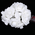 White Foam / 5 Feet - 10 Roses