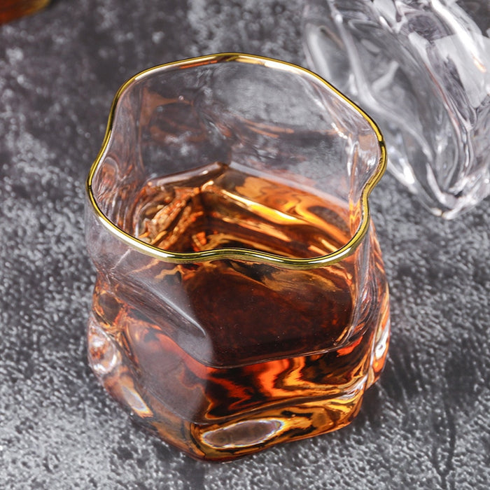 cool Whisky gold trim glass