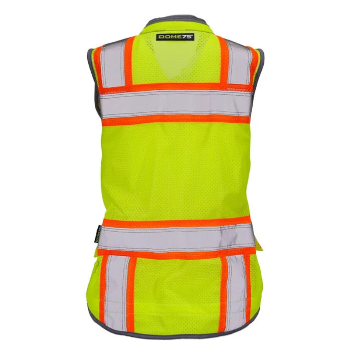 DOME75®  ANSI Class 2 Hi-Vis Contrast Women's Heavy Duty Surveyors Vest with ProPocket™ - OV6123W