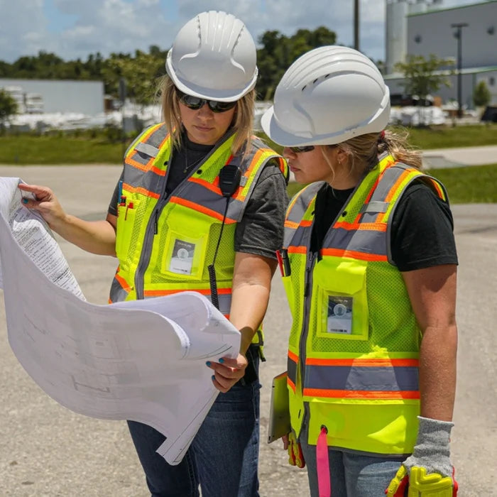 DOME75®  ANSI Class 2 Hi-Vis Contrast Women's Heavy Duty Surveyors Vest with ProPocket™ - OV6123W