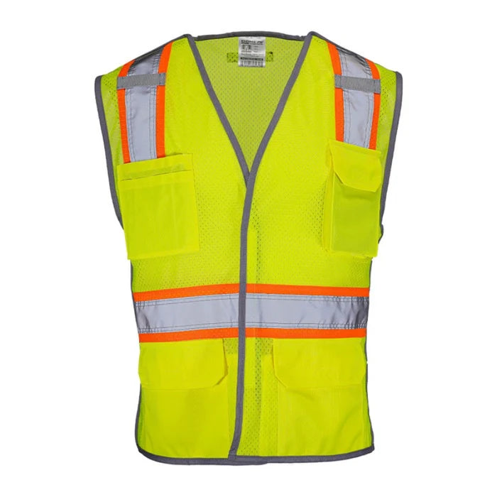 DOME75® DYNAMIC SERIES ANSI Class 2 Hi-Vis 5-Point Breakaway Mesh Safety Vest - DV2123BA
