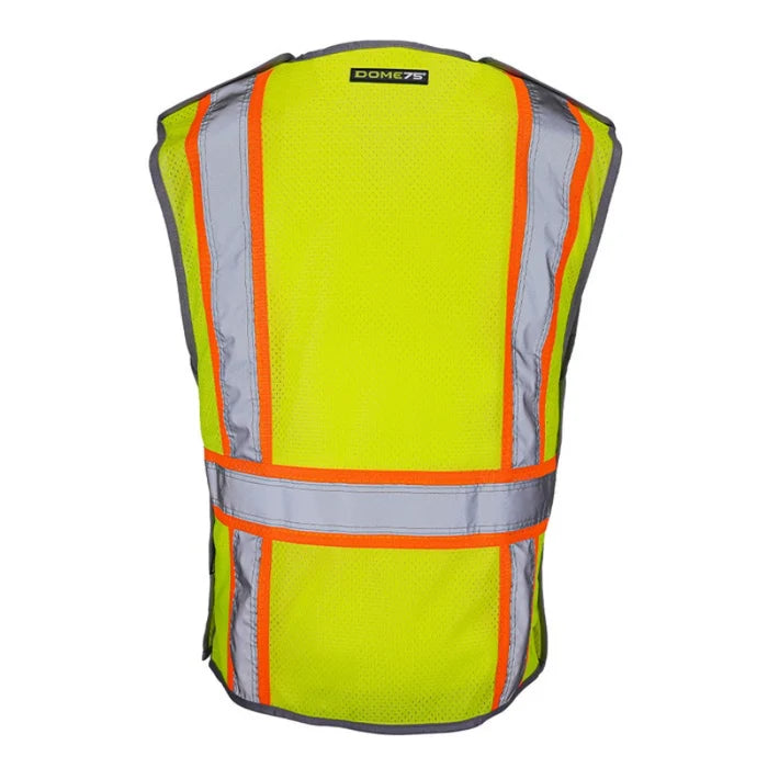DOME75® DYNAMIC SERIES ANSI Class 2 Hi-Vis 5-Point Breakaway Mesh Safety Vest - DV2123BA