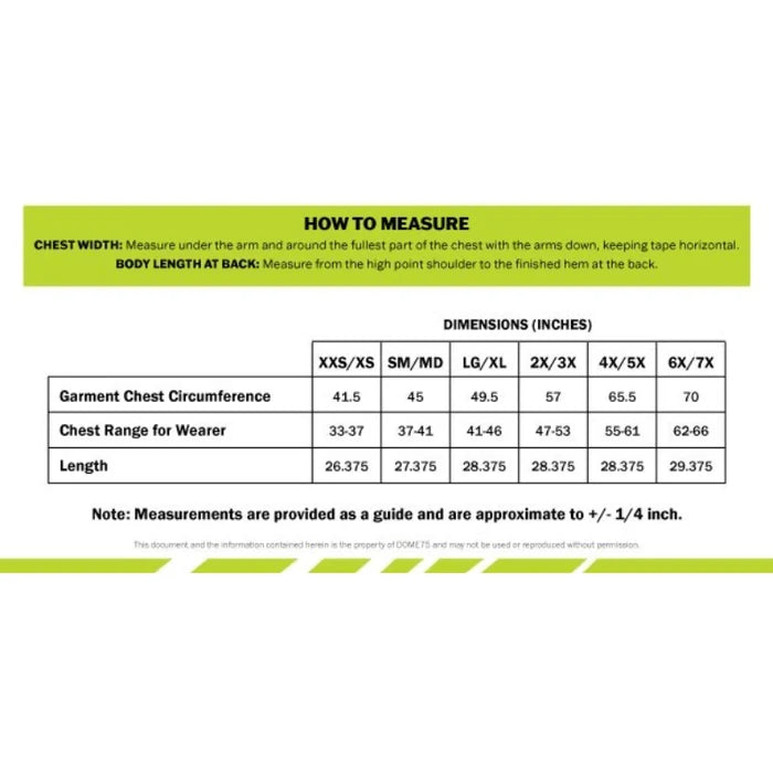 DOME75® DYNAMIC SERIES ANSI Class 2 Solid Front/Mesh Back Hi-Vis Contrast Safety Vest - DV2123S