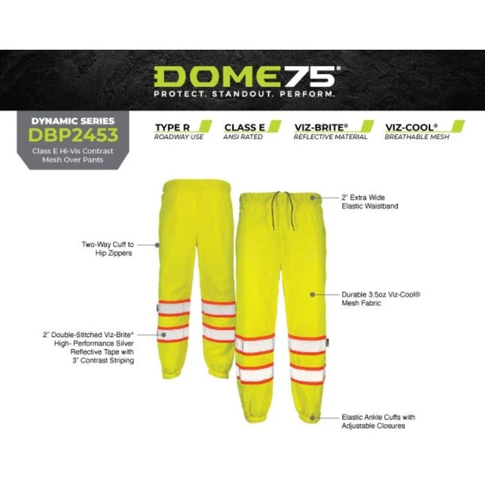 DOME75® DYNAMIC Series ANSI Class E Hi-Vis Contrast Mesh Over Pants - DBP2453