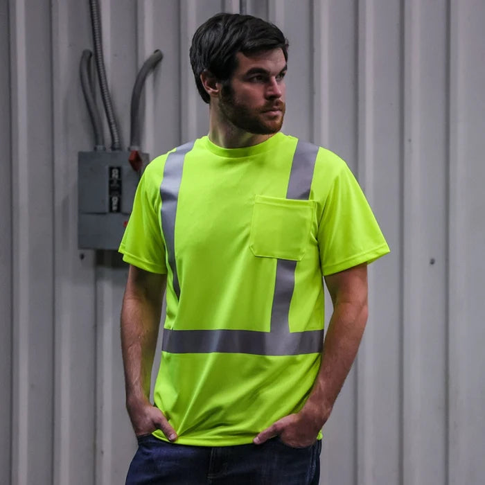 DOME75® DYNAMIC SERIES Hi-Vis ANSI Class 2 Viz-Dri Safety T-Shirt - DSS1421