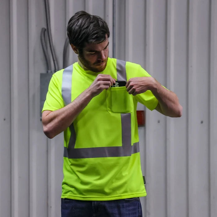 DOME75® DYNAMIC SERIES Hi-Vis ANSI Class 2 Viz-Dri Safety T-Shirt - DSS1421