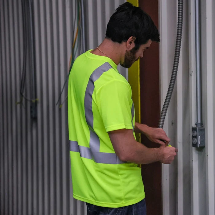 DOME75® DYNAMIC SERIES Hi-Vis ANSI Class 2 Viz-Dri Safety T-Shirt - DSS1421