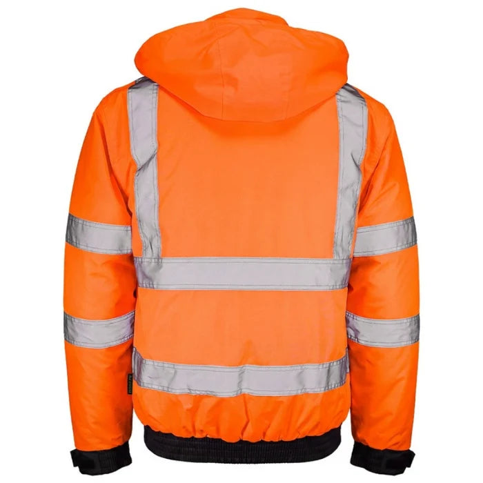 DOME75® DYNAMIC Series Hi-Vis ANSI Class 3 Black Bottom Thermal Bomber Jacket - DJB3832