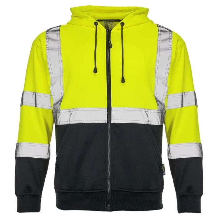 DOME75®  DYNAMIC Series Hi-Vis ANSI Class 3 Viz-Tuff Fleece Full-Zip Hoodie - DHZ1632