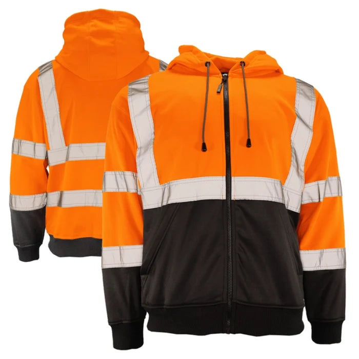DOME75®  DYNAMIC Series Hi-Vis ANSI Class 3 Viz-Tuff Fleece Full-Zip Hoodie - DHZ1632