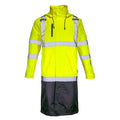 DOME75® DYNAMIC Series Rain Tamer ANSI Class 3 Black Bottom Rain Trench Coat - DRT3432