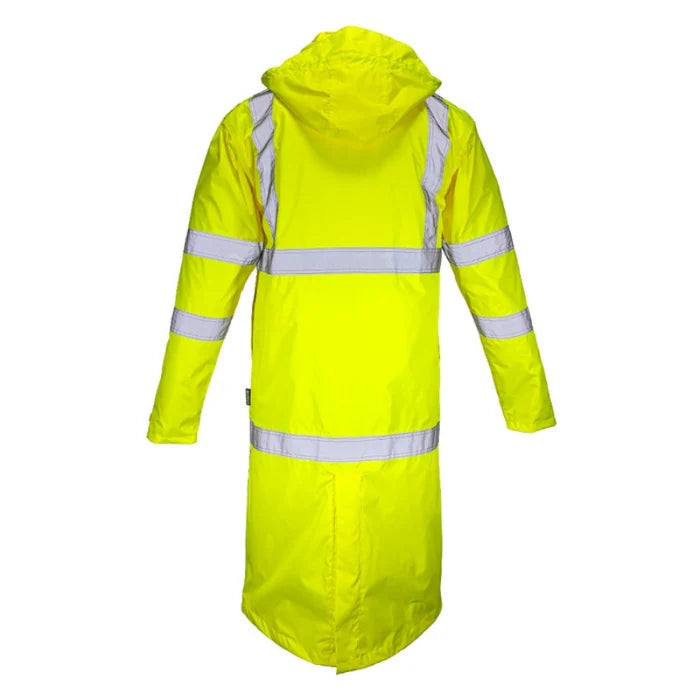 DOME75® DYNAMIC Series Rain Tamer ANSI Class 3 Black Bottom Rain Trench Coat - DRT3432