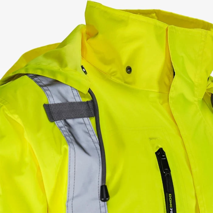 DOME75® DYNAMIC Series Rain Tamer ANSI Class 3 Black Bottom Rain Trench Coat - DRT3432
