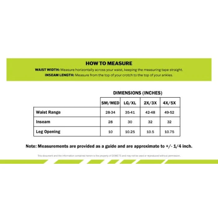 DOME75® DYNAMIC Series Rain Tamer Hi-Vis ANSI Class E Rain Pant - DRP3452
