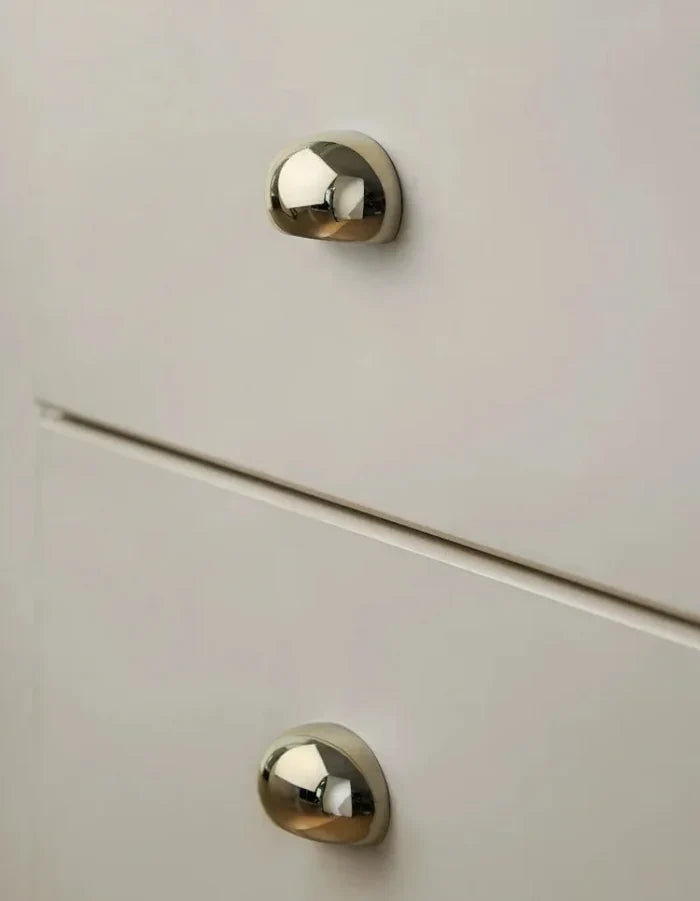 Mirror Gloss Nickel Silver Shell Shape Drawer Pulls 64mm Hole Spacing Modern Luxury Oval Cabinet Handles for Closet Dresser-Letifly Lights and Decor
