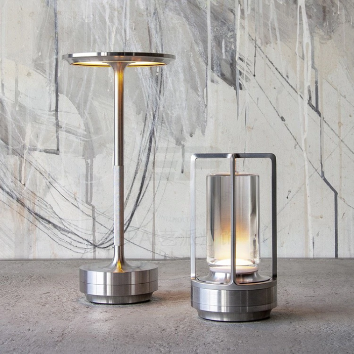Cooper Black Gold Silver Crystal LED Cordless Table Lamp for dining table and Patio Waterproof rechargeable Batteries Modern Minimalist Design Portable LED Table Lamp Luxury Design Minimalist