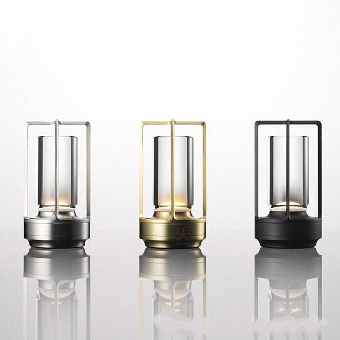 Cooper Black Gold Silver Crystal LED Cordless Table Lamp for dining table and Patio Waterproof rechargeable Batteries Modern Minimalist Design Portable LED Table Lamp Luxury Design Minimalist