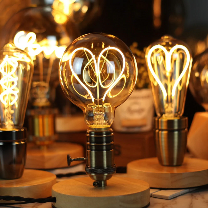 Glass LED Bulb Home Lighting Heart Edison LED Decorative Light Bulb