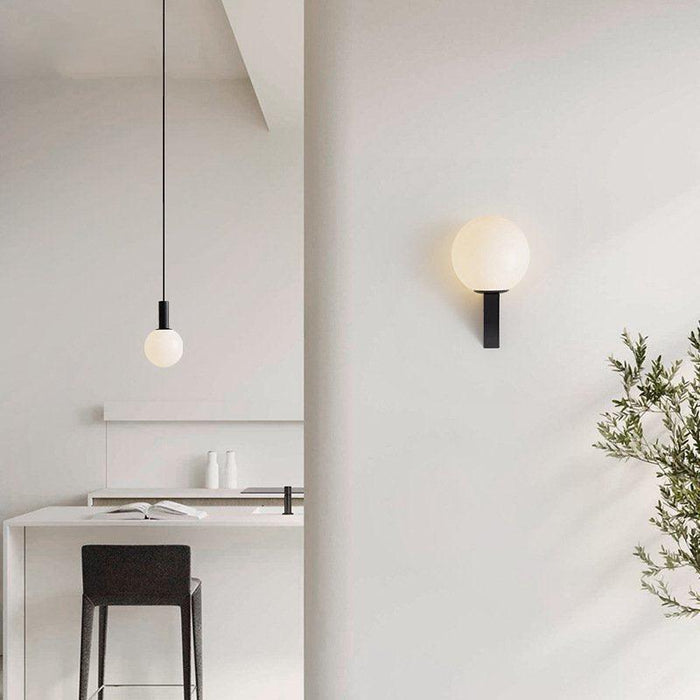 Glass Stone Pendant and Wall  Lamp