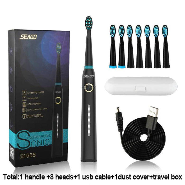 Electric USB Rechargeable Waterproof Toothbrush
