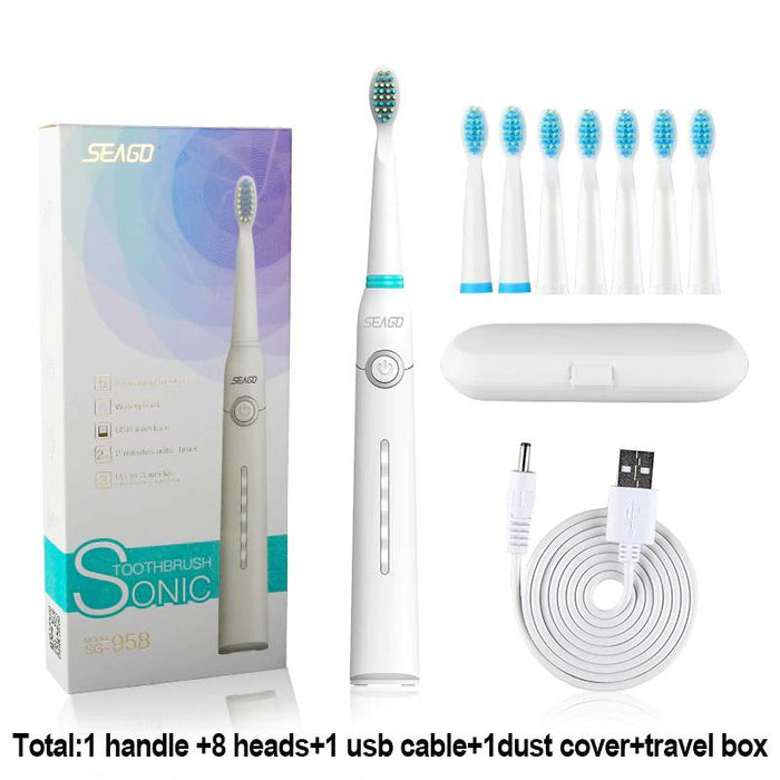 Electric USB Rechargeable Waterproof Toothbrush