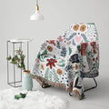 Large Rectangle Floral Fringed Throw Blanket