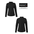 Evans Qtr Zip Ladies- L