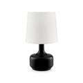 Farah Black 17"H Matte Black Table Lamp