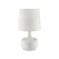 Farah White 17"H Glossy White Table Lamp