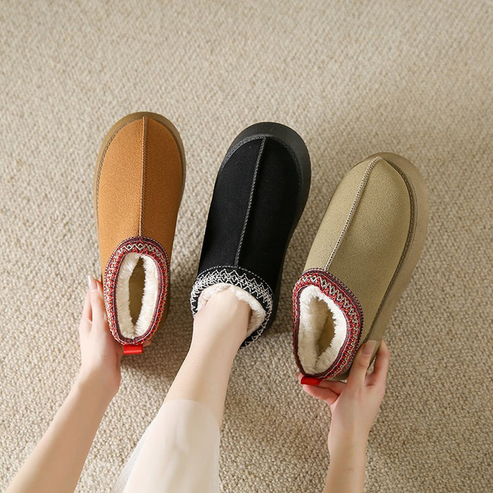 Fashionable Winter Women Snow Boots Warm Slip-on Platform Shoes