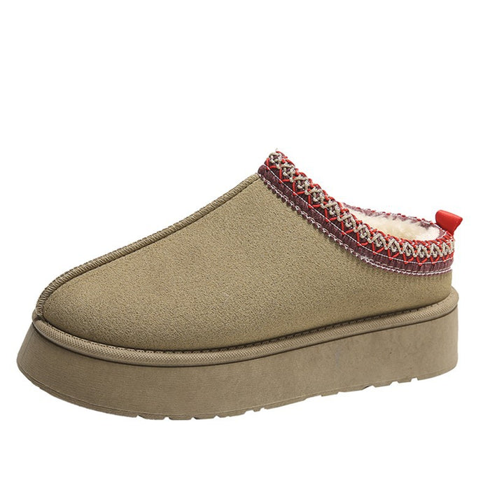 Fashionable Winter Women Snow Boots Warm Slip-on Platform Shoes