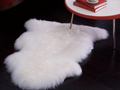 rectangle white faux fur sheepskin throw and area rug