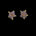 French Bouquet Earrings - Post Purple