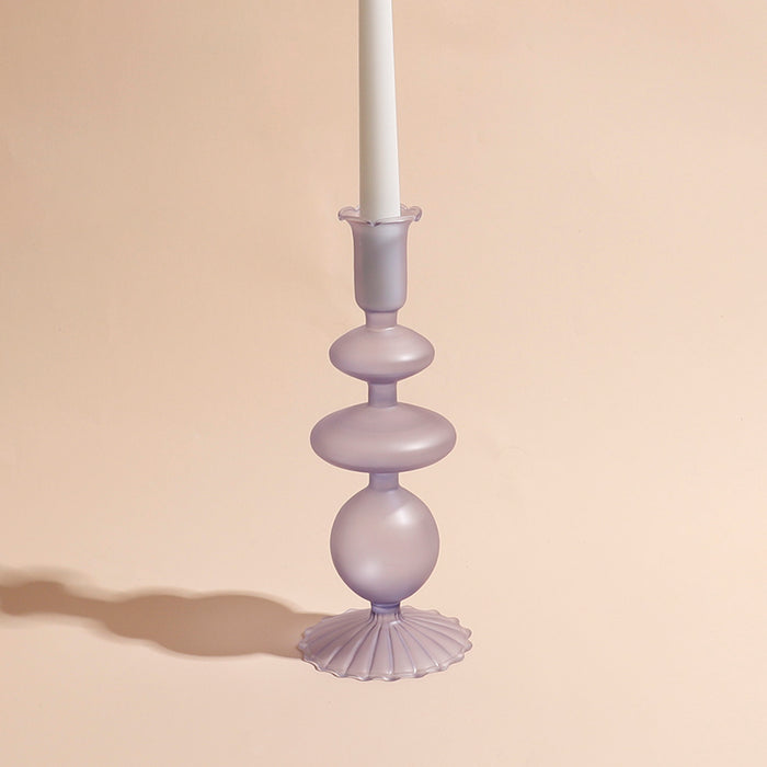 Frost Glass Candle Holders