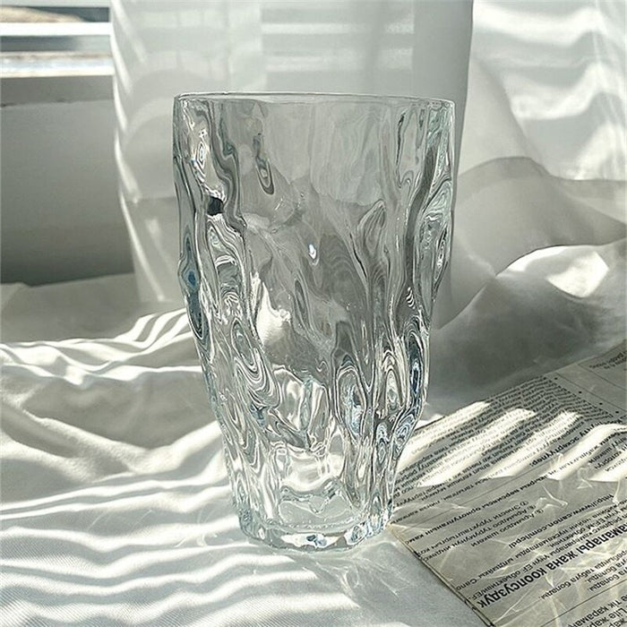 Twisted Transparent Whiskey Drinking Glass