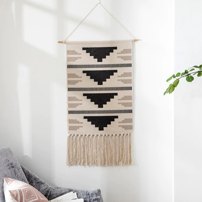 Fabric Geometric Boho Design Hanging Wall Tapestry