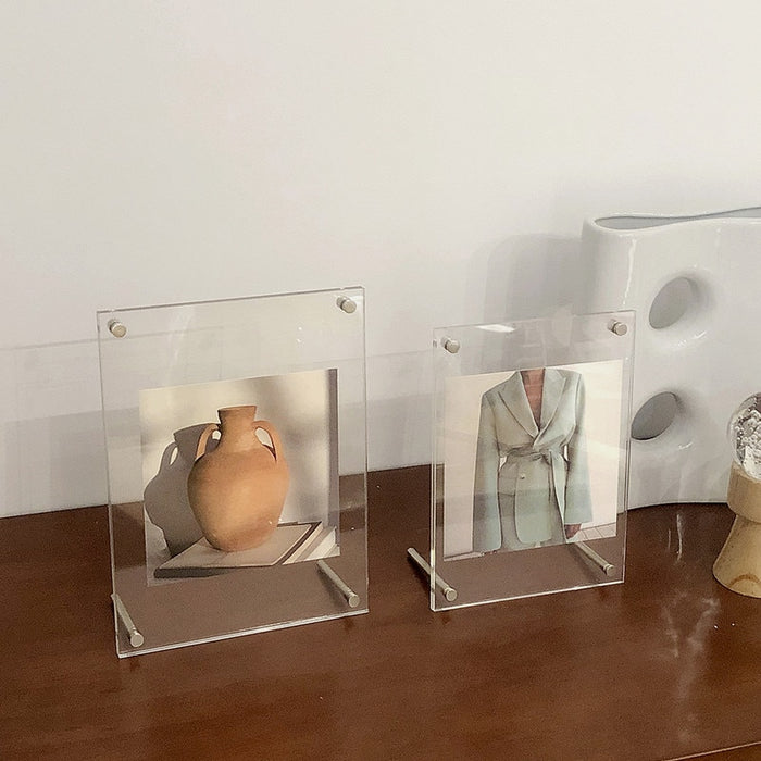 Home Decorative Transparent Acrylic Photo Frame for Holiday Gifts