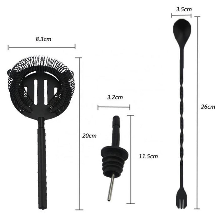 Ghost Black Matte Cocktail Shaker Set