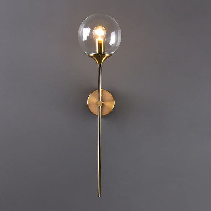Glass Torch Brass Wall Light - Final Sale-Letifly Lights and Decor