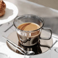 Luxury Glass Coffee Cup and Plate