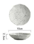 High quality ceramic plates and bowls with granite texture