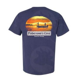 Graphic Cow Fish Cove Tee Sunset