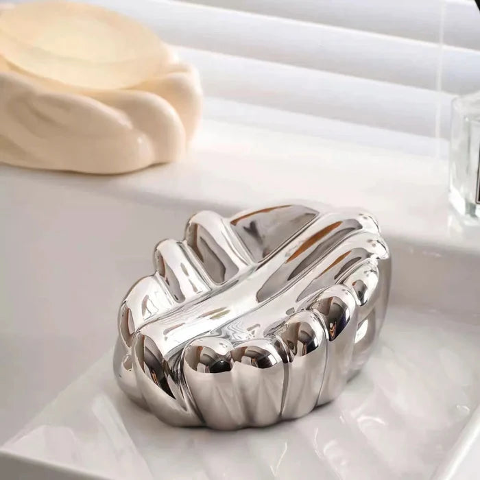 Grooves Ceramic Soap Box-Letifly Lights and Decor