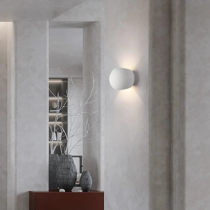 Gypsum LED wall lamp spherical wall light minimalist aesthetic wall light