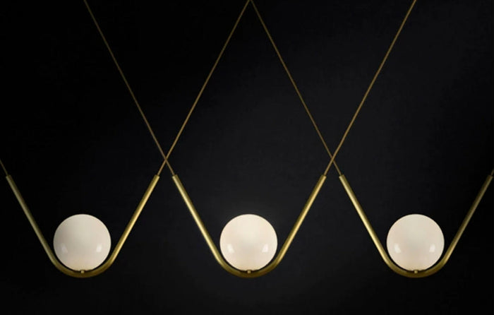 Harmony Glass & Brass Pendant Light & Chandelier-Letifly Lights and Decor