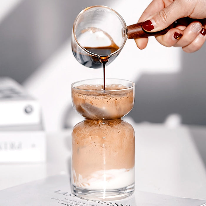 Holiday Gifts Hourglass Coffee Glass Cup Dessert Milk Bar Iced Latte