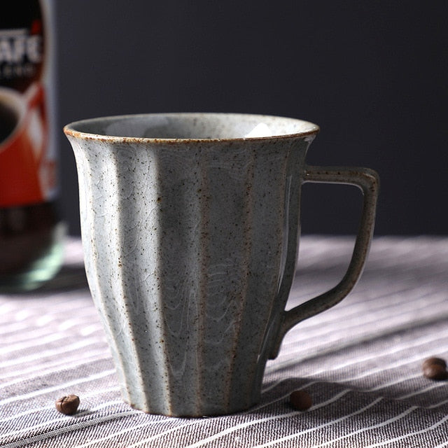 Tall Striped Mug / Gray