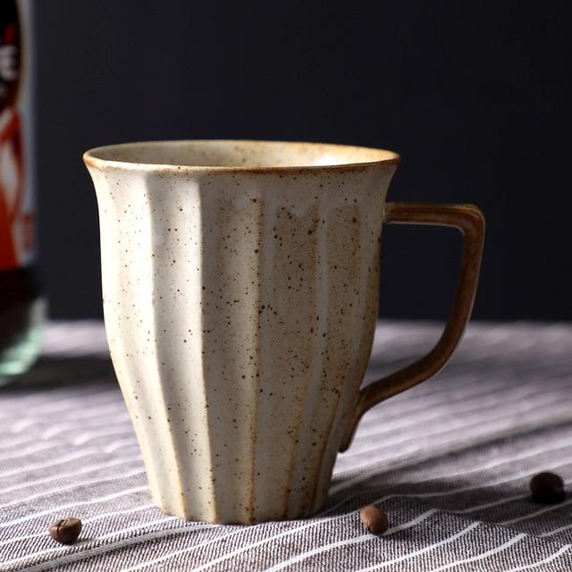Tall Striped Mug / Ivory