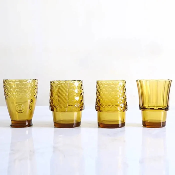 Koi Fish Stackable Glass Cup Set-Letifly Lights and Decor