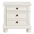 Laurelin 3 Drawer Nightstand in White 1714W-4